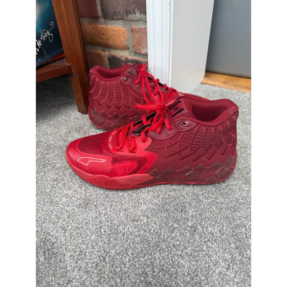 PUMA LaMELO Ball MB.01 Shoes Mens Sz 11 Red Basketball Gym Sneakers